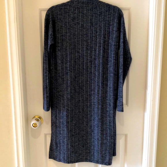 NWT GAP XS marled navy blue long open cardigan. - Picture 2 of 3